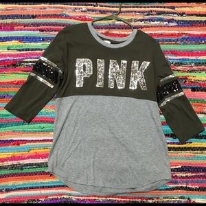 Victoria’s Secret Pink Size M Sequins 3/4 Sleeves